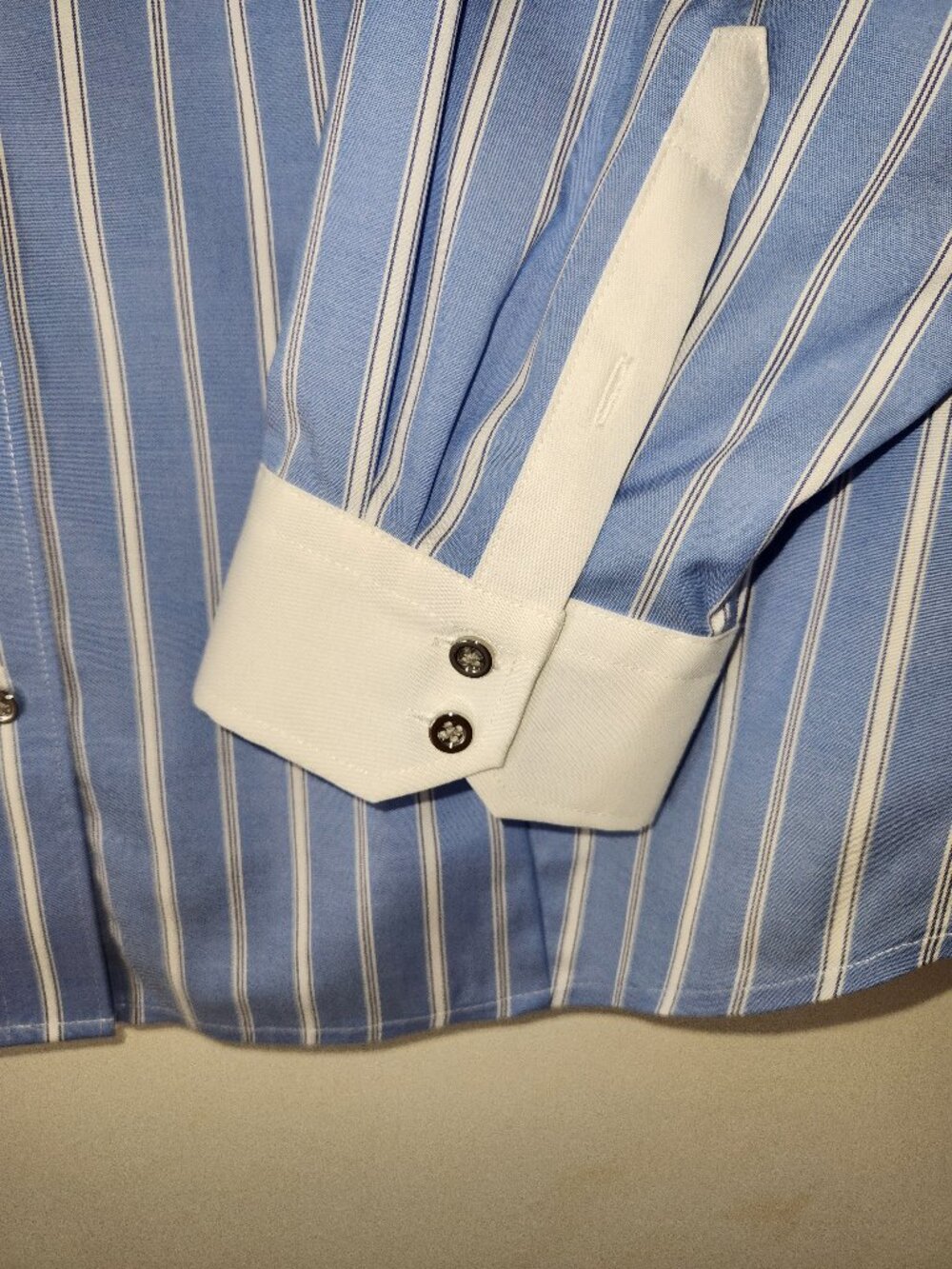 NWT Talbots Blue Striped Button Down Shirt Size 18WP - Picture 4 of 6